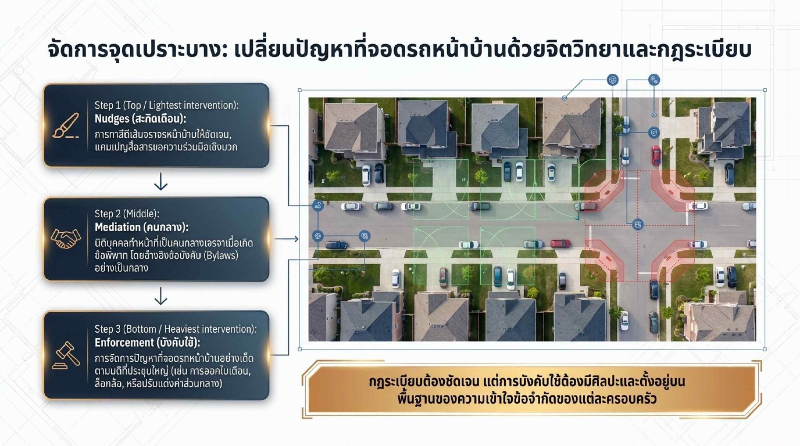 การจัดการปัญหาที่จอดรถหน้าบ้าน