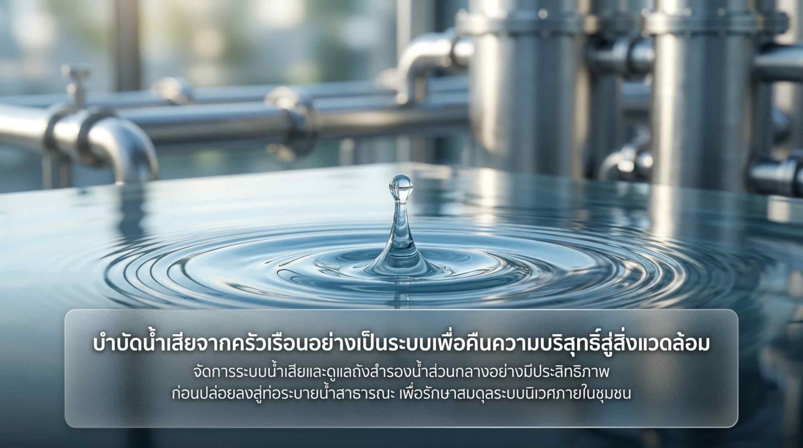 การจัดการน้ำเสียจากครัวเรือนก่อนปล่อยลงท่อระบายน้ำส่วนกลาง