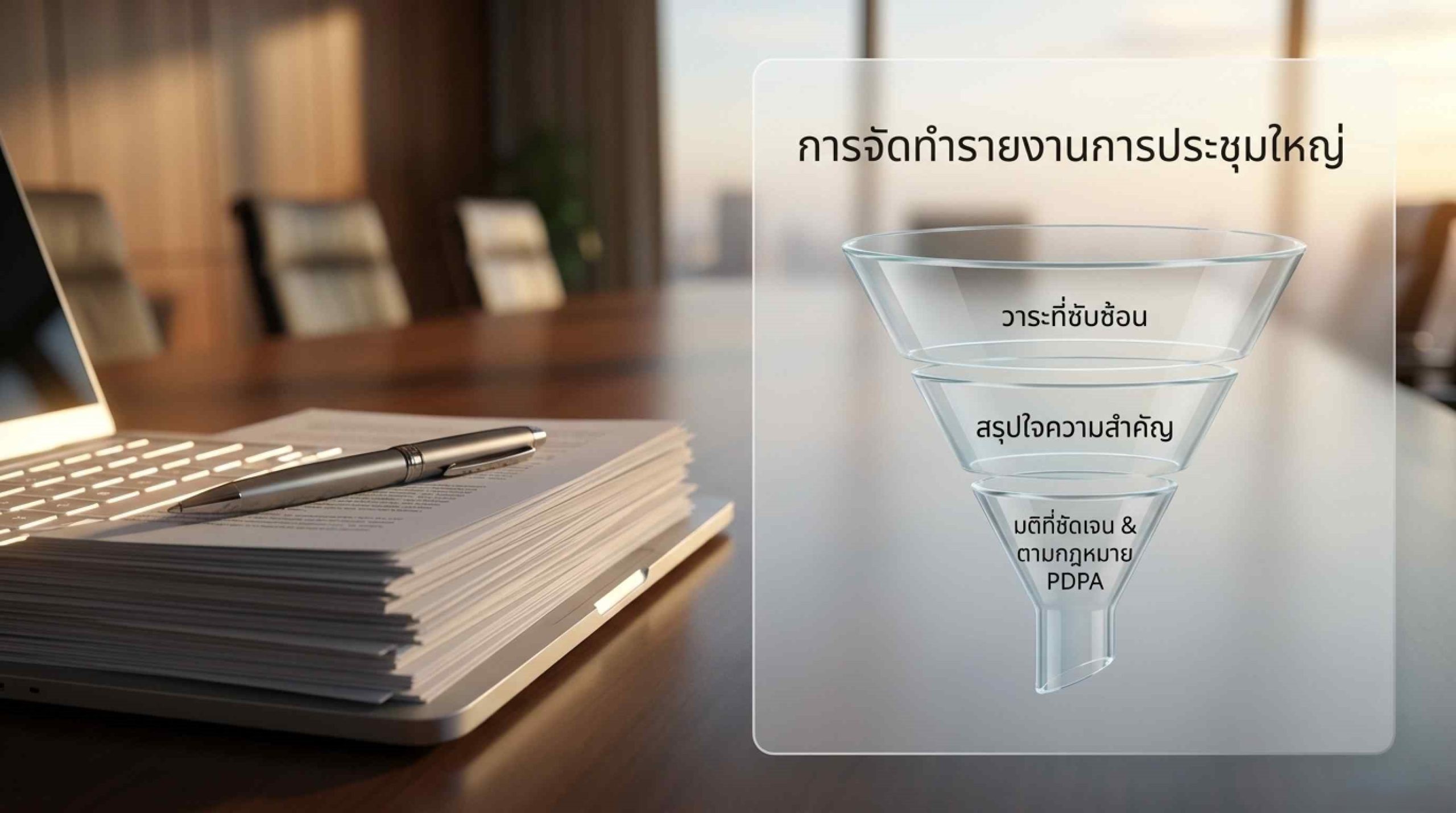 การจัดทำรายงานการประชุมใหญ่